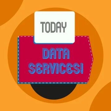 Word writing text Data Services. Business concept for thirdparty services that Stockillustratie