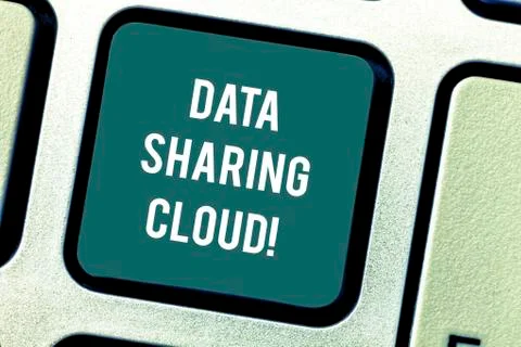 Word writing text Data Sharing Cloud. Business concept for using internet Stock Photos