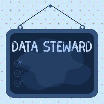 Word writing text Data Steward. Business concept for responsible for utilizing Stock Illustration