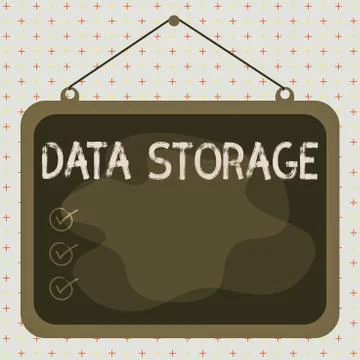 Word writing text Data Storage. Business concept for the act of archiving data Stock Illustration