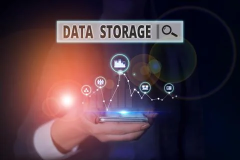 Word writing text Data Storage. Business concept for the act of archiving data 스톡 사진