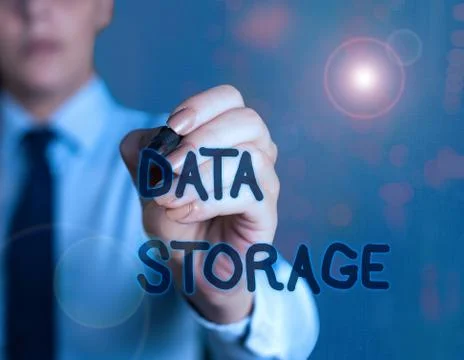 Word writing text Data Storage. Business concept for the act of archiving data Foto stock