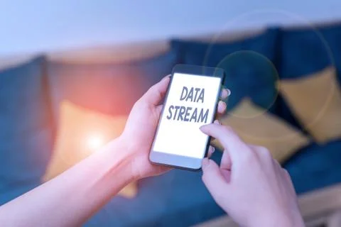 Word writing text Data Stream. Business concept for sequence of digitally 写真素材