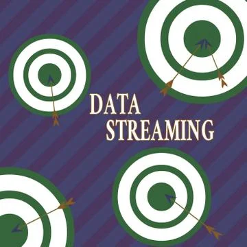 Word writing text Data Streaming. Business concept for data that is continuously Stock Illustration