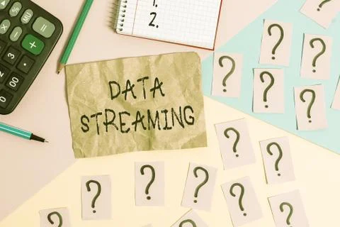 Word writing text Data Streaming. Business concept for data that is continuously Foto stock