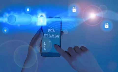 Word writing text Data Streaming. Business concept for data that is continuously 写真素材