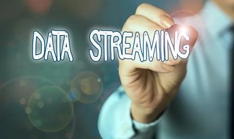 Word writing text Data Streaming. Business concept for data that is continuously 写真素材