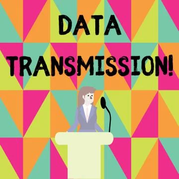 Word writing text Data Transmission. Business concept for sending data Illustrazione stock