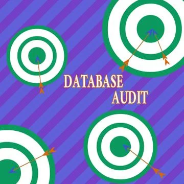 Word writing text Database Audit. Business concept for auditing of data to Stock Illustration