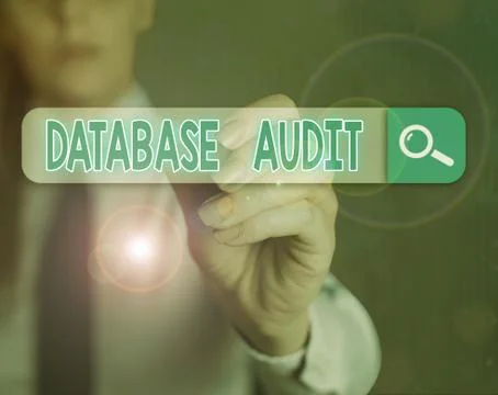 Word writing text Database Audit. Business concept for auditing of data to Stock Photos