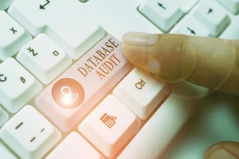 Word writing text Database Audit. Business concept for auditing of data to Foto stock