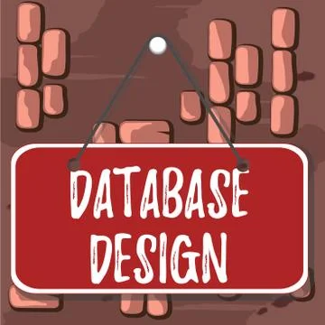 Word writing text Database Design. Business concept for organisation of data Stock Illustration