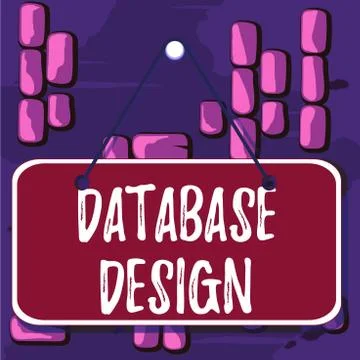 Word writing text Database Design. Business concept for organisation of data 스톡 일러스트