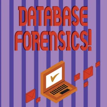 Word writing text Database Forensics. Business concept for identifying イラスト素材