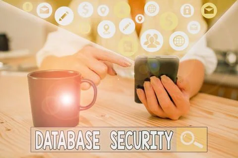 Word writing text Database Security. Business concept for security controls to 写真素材