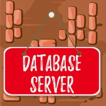 Word writing text Database Server. Business concept for uses a database Stock Illustration