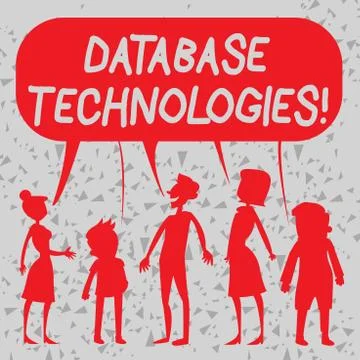 Word writing text Database Technologies. Business concept for Organization of a Stock Illustration