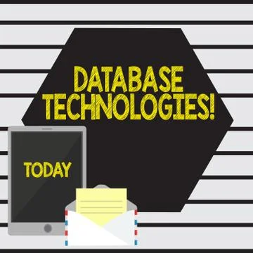 Word writing text Database Technologies. Business concept for Organization of a Stock Illustration