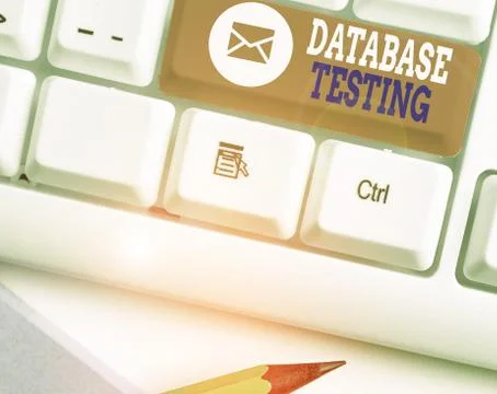 Word writing text Database Testing. Business concept for involves the retrieved 스톡 사진