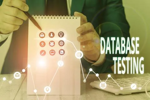 Word writing text Database Testing. Business concept for involves the retrieved Stock Photos