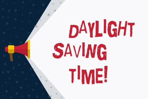 Word writing text Daylight Saving Time. Business concept for advancing clocks Stock Illustration