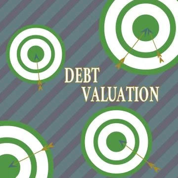 Word writing text Debt Valuation. Business concept for process of determining Stock Illustration