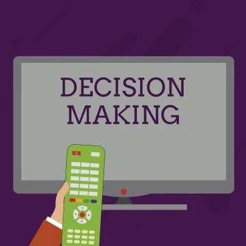 Word writing text Decision Making. Business concept for The act of deciding Ilustración de archivo