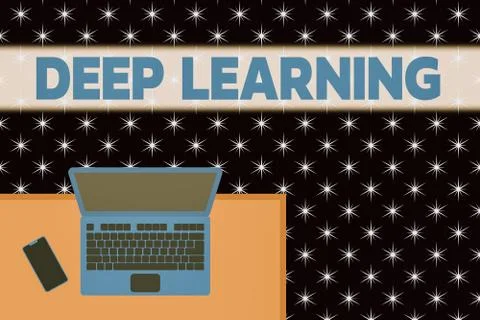 Word writing text Deep Learning. Business concept for Hierarchical Abstractions 스톡 일러스트