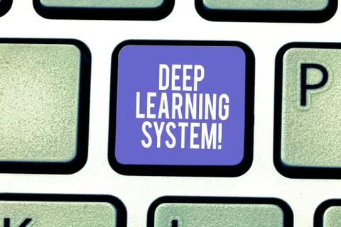 Word writing text Deep Learning System. Business concept for collection of Foto stock