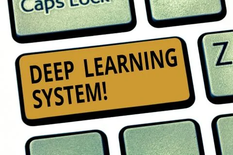 Word writing text Deep Learning System. Business concept for collection of Foto stock