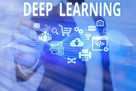 Word writing text Deep Learning. Business concept for Hierarchical Abstractions 写真素材