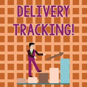 Word writing text Delivery Tracking. Business concept for the process of イラスト素材