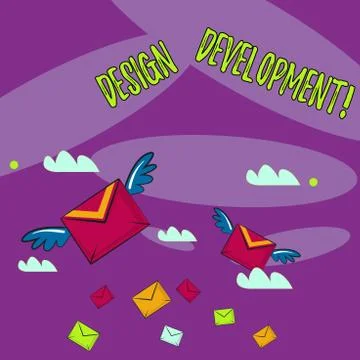 Word writing text Design Development. Business concept for technical aspects of 스톡 일러스트