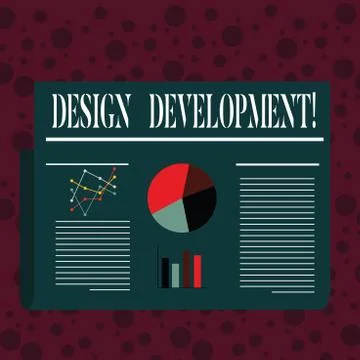 Word writing text Design Development. Business concept for technical aspects of 스톡 일러스트