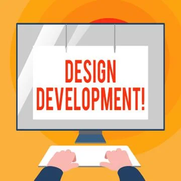 Word writing text Design Development. Business concept for technical aspects of 스톡 일러스트