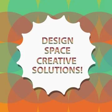Word writing text Design Space Creative Solutions. Business concept for Illustrazione stock