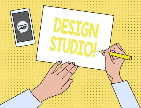 Word writing text Design Studio. Business concept for workplace for designers 스톡 일러스트