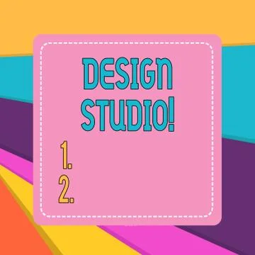 Word writing text Design Studio. Business concept for workplace for designers Stock Illustration