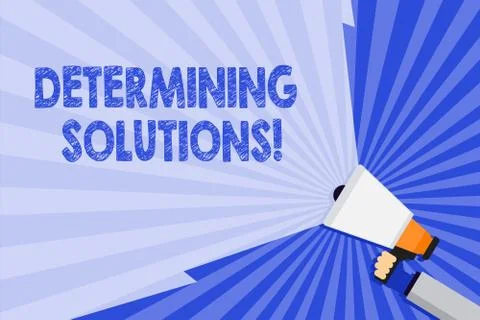 Word writing text Determining Solutions. Business concept for identifying イラスト素材