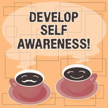 Word writing text Develop Self Awareness. Business concept for Improve sharp Illustrazione stock