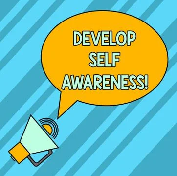 Word writing text Develop Self Awareness. Business concept for Improve sharp Stock Illustration