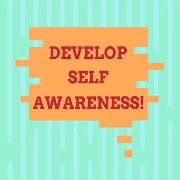 Word writing text Develop Self Awareness. Business concept for improve your Stock Illustration