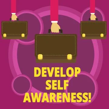 Word writing text Develop Self Awareness. Business concept for improve your イラスト素材