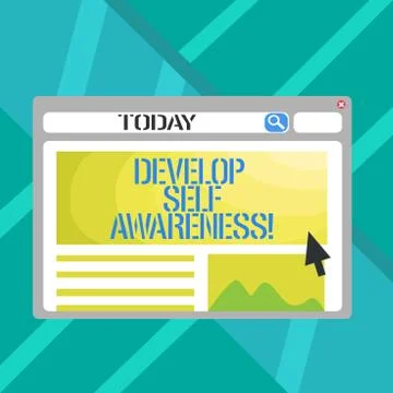 Word writing text Develop Self Awareness. Business concept for improve your Stockillustratie