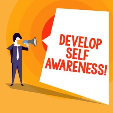 Word writing text Develop Self Awareness. Business concept for improve your イラスト素材