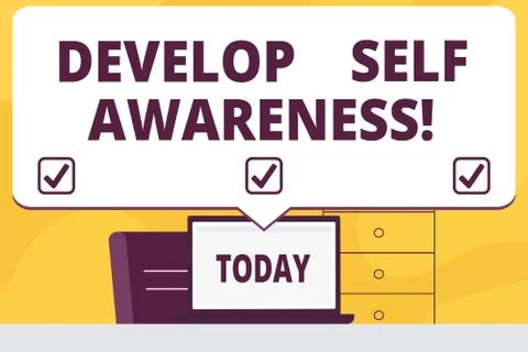 Word writing text Develop Self Awareness. Business concept for improve your Stockillustratie