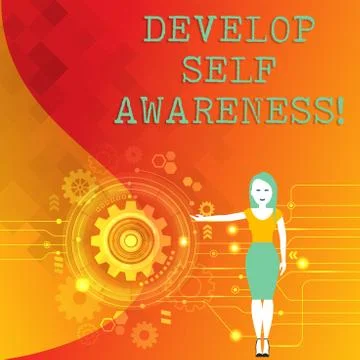 Word writing text Develop Self Awareness. Business concept for What you think イラスト素材
