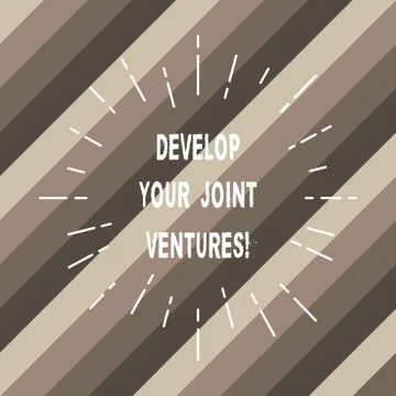 Word writing text Develop Your Joint Ventures. Business concept for Business Stock Illustration