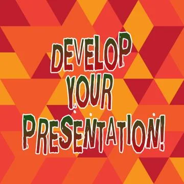 Word writing text Develop Your Presentation. Business concept for improve the 스톡 일러스트