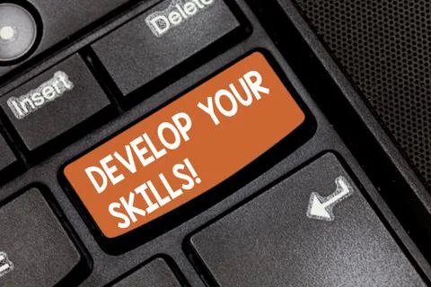 Word writing text Develop Your Skills. Business concept for improve ability to Stock Photos